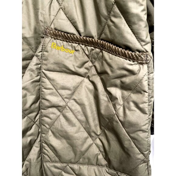 OVERSIZED Barbour $517 Re-Engineered Rhea Quilted Coat Olive Size 8 NEW - Picture 6 of 12